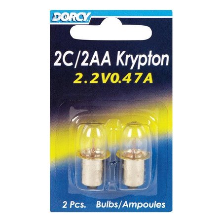 DORCY 2C/2AA Krypton Flashlight Bulb 2.2 V Bayonet Base 41-1662